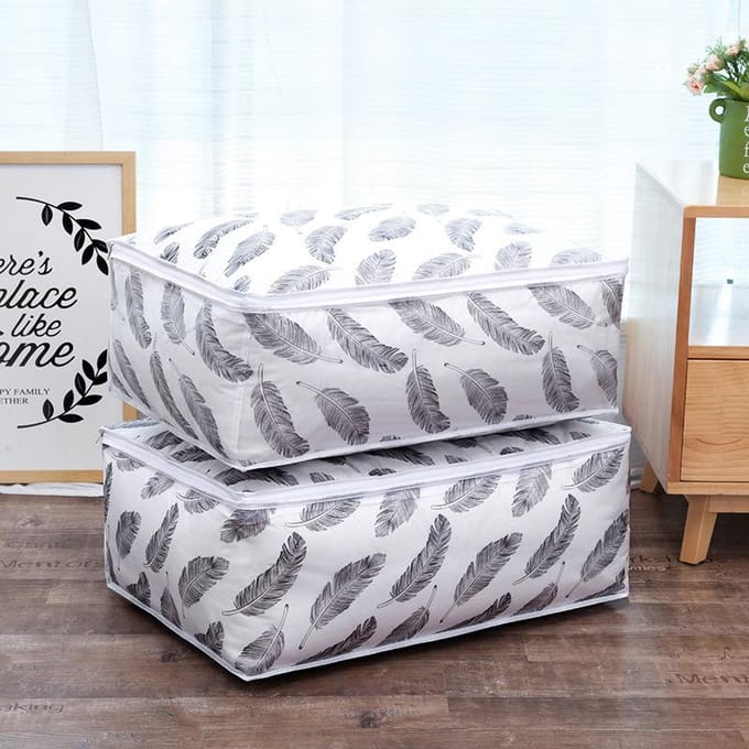 Sac de rangement de bagages imprimé transparent portable multifonctionnel 1Pc