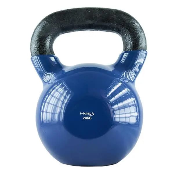HMS KNV Serie - Kettlebell - Gietijzer - 28kg - Ergonomische Handgreep - Vinyl Coating
