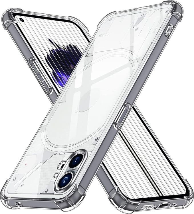 Hoesje geschikt voor Nothing Phone (1) - Techsuit Shockproof Silicone Back Cover - Transparant