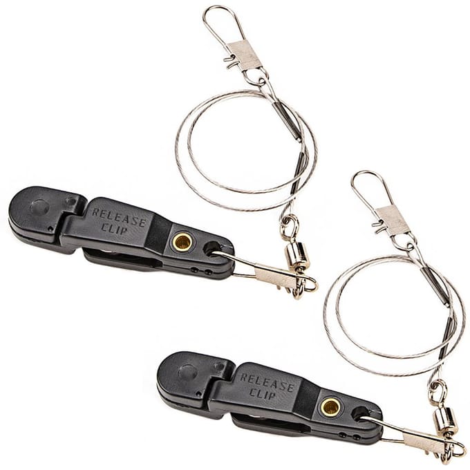 Vislijnontgrendeling Snap Release Clip Offshore Planer Downrigger Power Grip 2 pcs gray