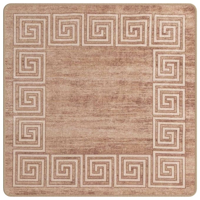 vidaXL - Tapijt - Runner - MARSA - Wit - 100 - x - 100 - cm - Polyester - en - PVC