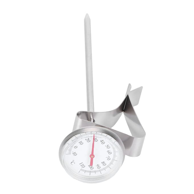 Koffiethermometer Melkopschuim Wijzerplaat Wijzer Temperatuurmeter met Haak Keukengereedschap white