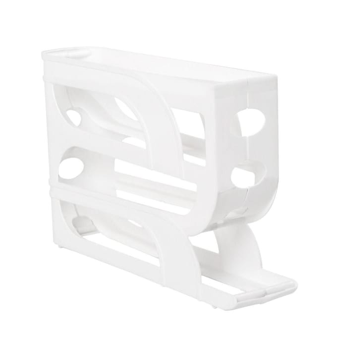 3 Laags / 4 Laags Automatische Eierroller Nieuw Huishouden Keuken Speciale Eierroller Rek Ruimtebesparend Grote Capaciteit Eierorganizer white
