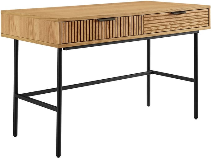 Bureau Ruben Eiken - MDF - 120x60cm - Met opbergruimte - Hoogte 75 cm - Met lades