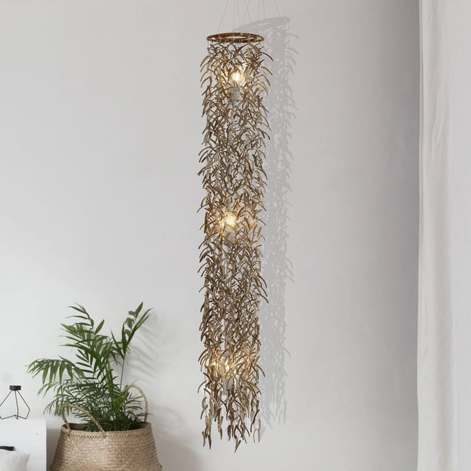 Näve Hanglamp Kokos van echte kokosnoot, 180 cm