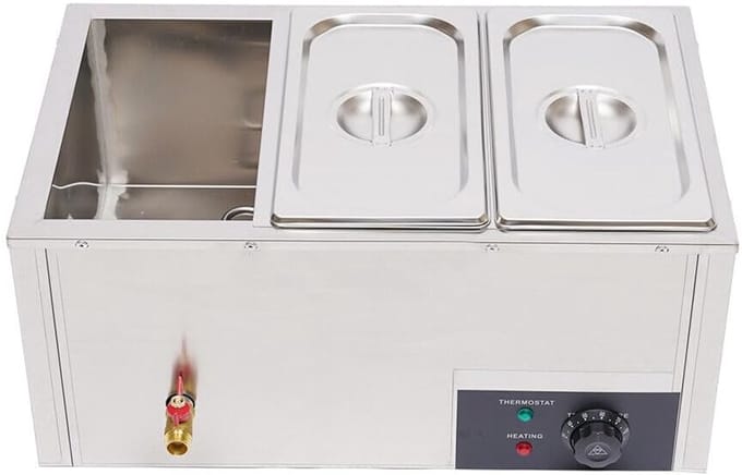 Elektrische Voedselwarmer - Buffetwarmer Bain Marie - Catering Feestjes - Instelbare Temperatuur - 3x7 Liter