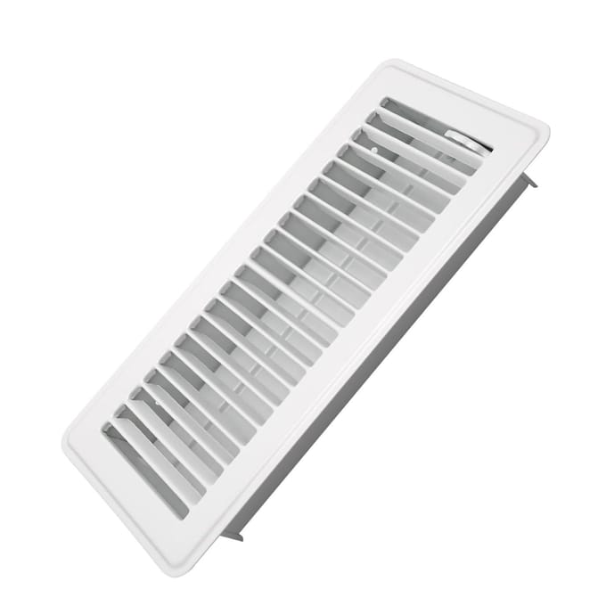Vloerroosterhoes voor Huisvloer Staal 11,5x5,5 Inch Decoratief Heavy Duty Vloerrooster voor Muur Plafond Wit wit