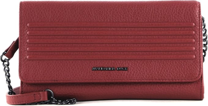 MANDARINA DUCK Leren Schoudertas Avondtas I-Con Wallet Bag Rumba Red Donkerrood