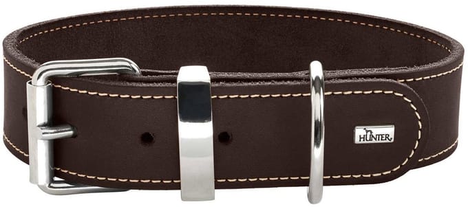 Hunter Halsband Aalborg Special Donkerbruin - Hondenhalsband - 60 cm