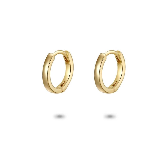 Twice As Nice Oorbellen in 18kt verguld zilver, oorring, 11 mm