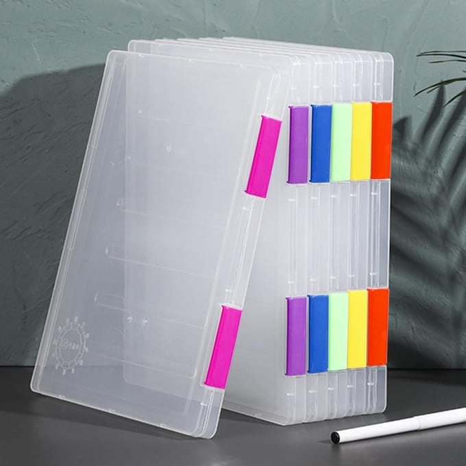 Omgoods - Set van 6 Transparante Documentdozen A4