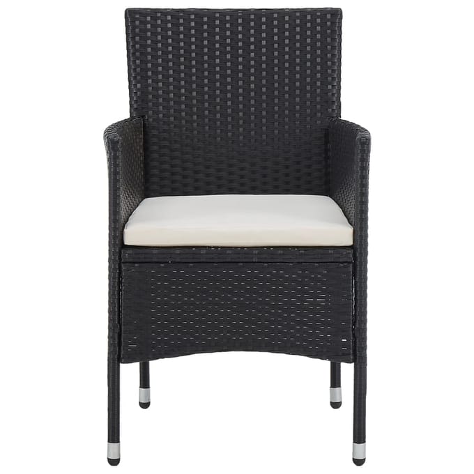 vidaXL - Tuinstoelen - 2 - st - poly - rattan - zwart
