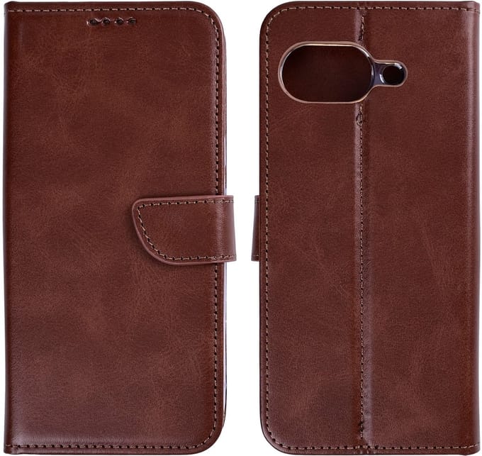 Rixus Bookcase For Google Pixel 10a Brown