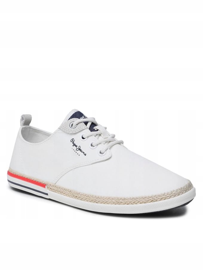Pepe Jeans Chaussures Basses Blanches Homme Lacets Bas 42 Awe black