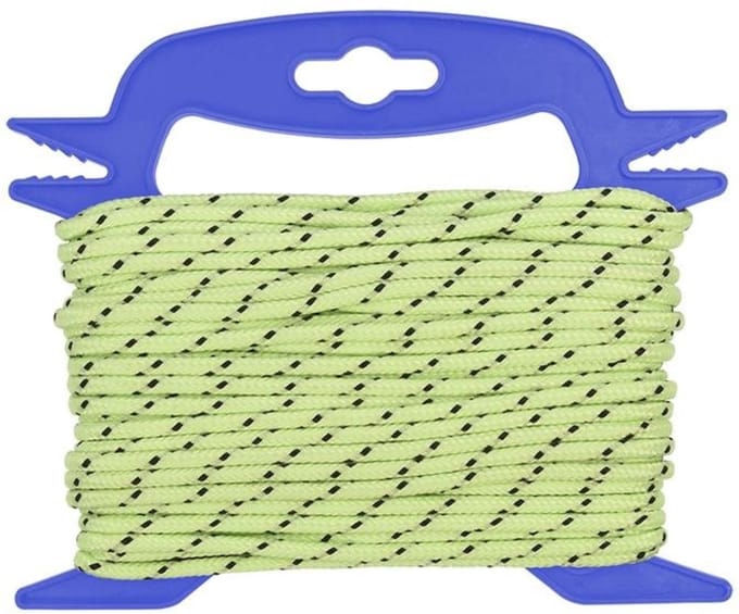 ProPlus Scheerlijn op Haspel - Ø 4 mm x 20 meter - Nylon - Fluorescerend