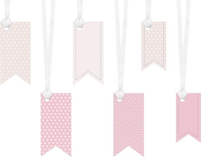 Decoratie Labels 8,4x6,8cm 6 stuks