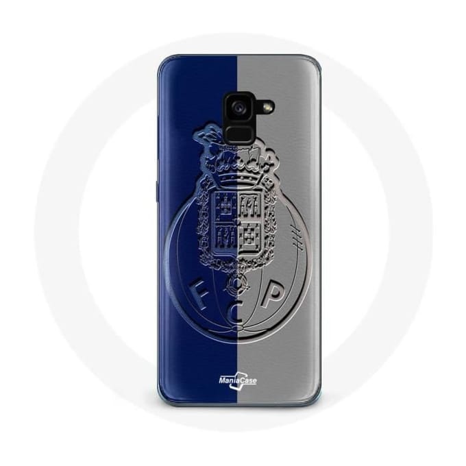 Coque - MANIACASE - Samsung Galaxy A5 2018 - Souple - Porto gond - Bleu et gris gris