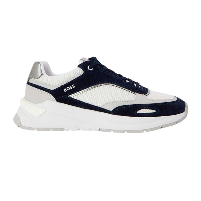 Boss Dames/Dames Skylar Suède Trainers (Wit)