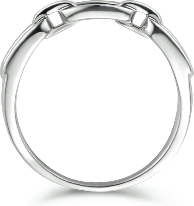 Gerhodineerd Zilver Ring Schakel 1334861