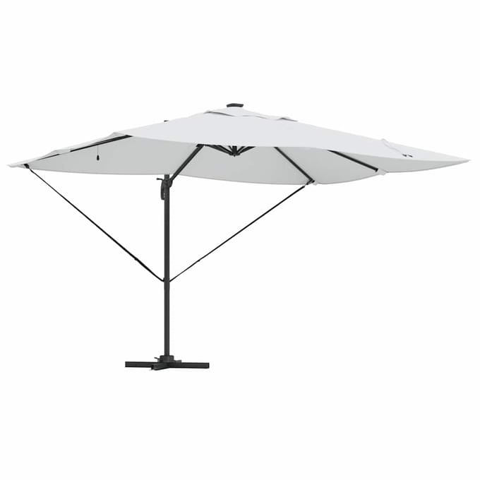 vidaXL - Parasol - 352 - x - 251 - x - 265 - cm - Polyester - en - Aluminium - Zand