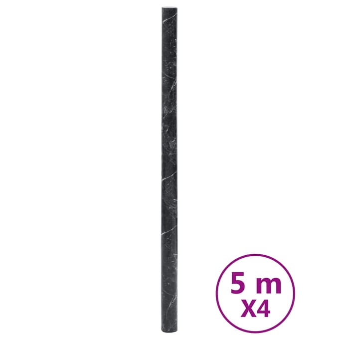 vidaXL - Meubelfolies - zelfklevend - 90x500 - cm - PVC - marmerzwart