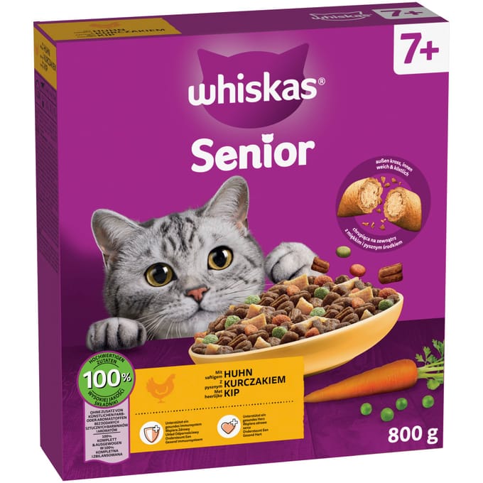 Whiskas Brokjes Senior - Kattenvoer - Kip 800 g