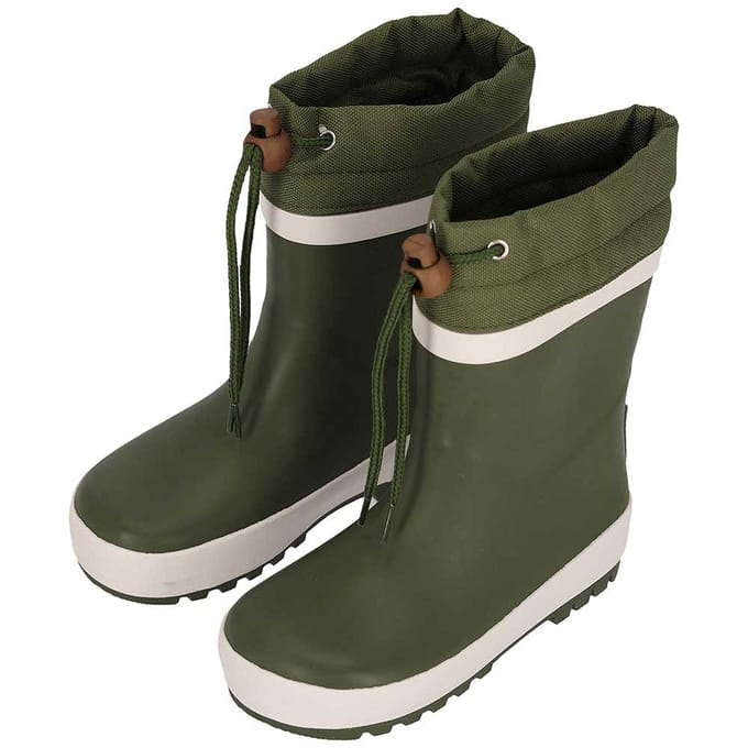 Regenlaarzen Kinderen - Fleece voering - Khaki - 35/36