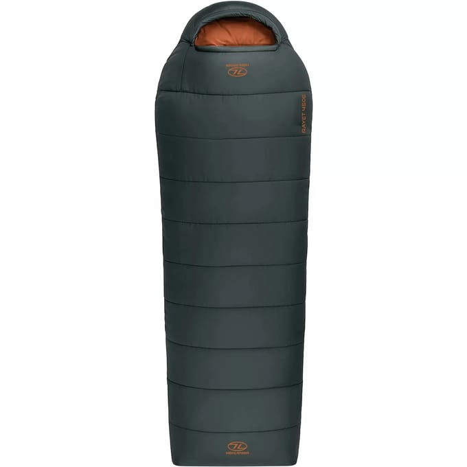 Highlander mummyslaapzak Rayet Hybrid 450E Dark Grey -7°C - Grijs