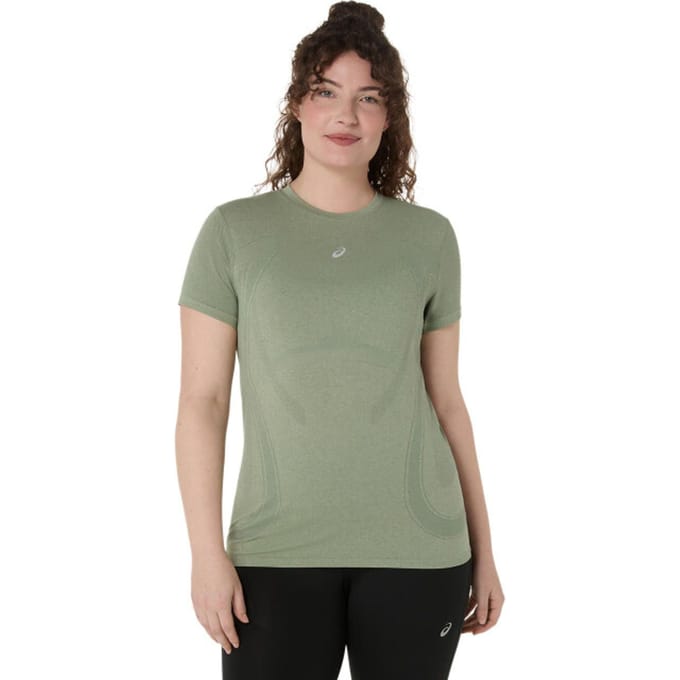 Asics road seamless ss top hardloop t-shirt korte mouw zomer dames -