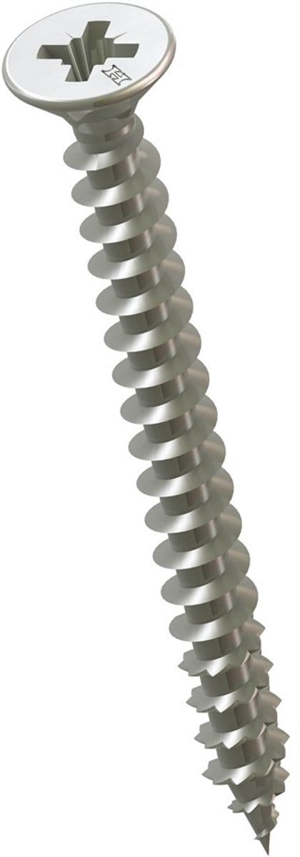 HECO FIX-Plus spaanplaatschroef 4x45mm - platkop - RVS - voldraad - PZD 2 - 22247 (Per 200 stuks)