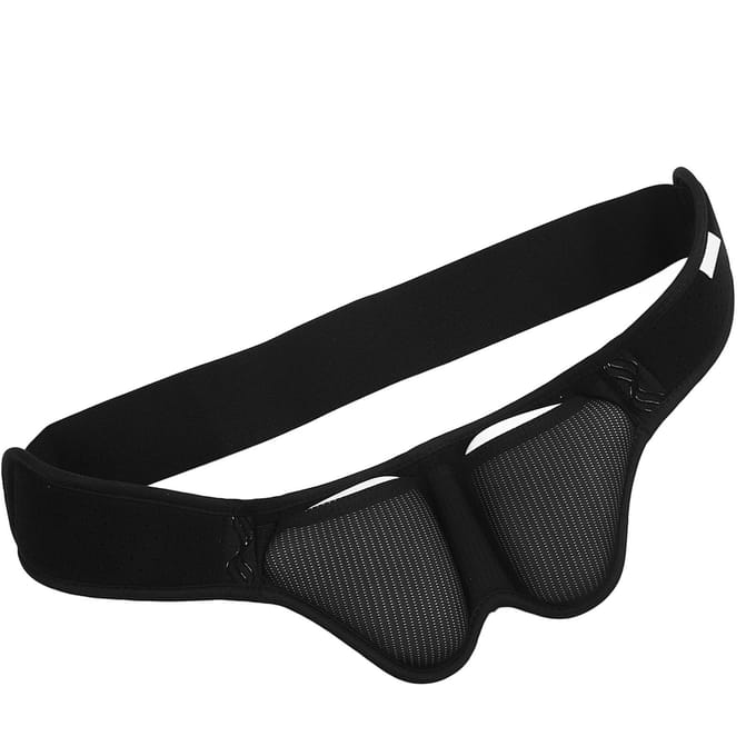Ceinture de Hernie Réglable Fixation Douce par Compression Double Support pour Hernie Inguinale pour la Vie Quotidienne M 29,9‑35,4 pouces black