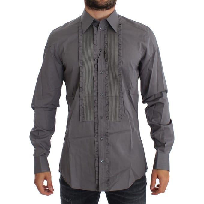 Gefronste Detail Shirt Met Lange Mouwen
