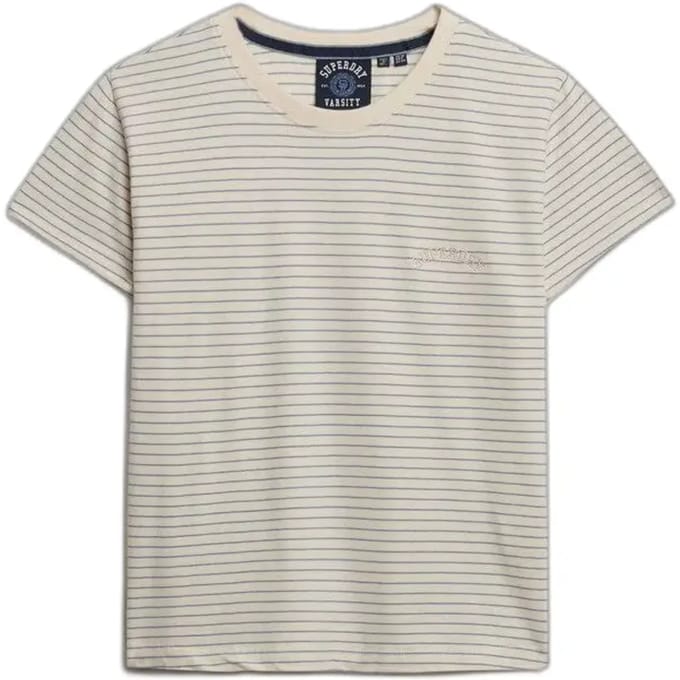 Superdry - Essential Logo Gestreept T-shirt Slanke Pasvorm - Dames - T-shirts