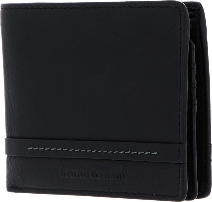 bruno banani Leren Portemonnee Atlanta Wallet Black Zwart