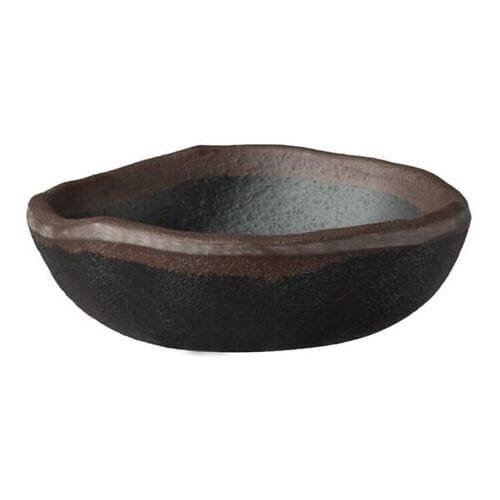 GGM Gastro (12 Stück) Dipschälchen - MARONE - Melamin - 50ml - Ø 85mm - Schwarz/Braun
