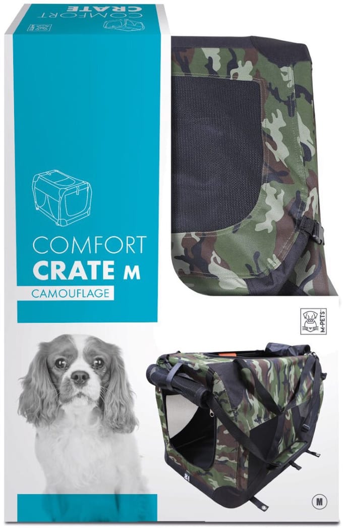 M-Pets Comfort Crate - S - Camo - 51 x 33 x 33 cm