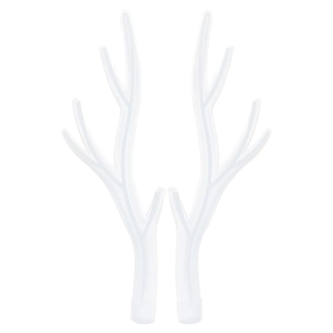 2 Stuks Siliconen Herten Gewei Vorm Boomtak Vormige Vormen voor DIY Decoraties Sieraden Opbergruimte white