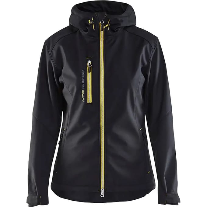 Blaklader 4919 Dames Softshell Werkjas Zwart/Geel