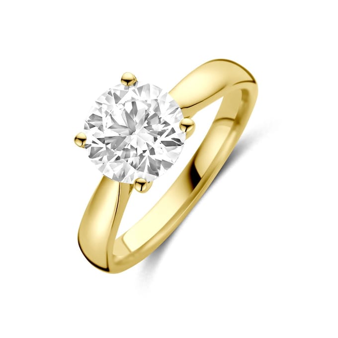 14K Geelgouden Ring Lab Grown Diamant 2.00ct H SI – 4035070