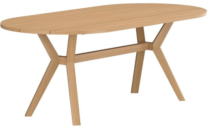 Svea - Youssef ovale tuintafel teakhout 200x100x75 cm - naturel