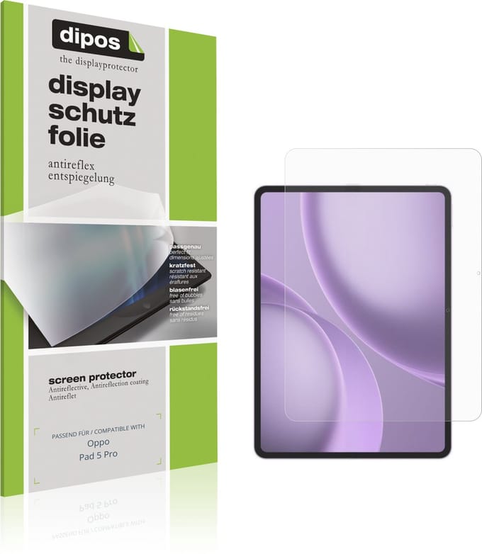 dipos – 2x Matte Beschermfolie geschikt voor Oppo Pad 5 Pro | Krasbestendige & antireflecterende Screenprotector Ultra-Thin