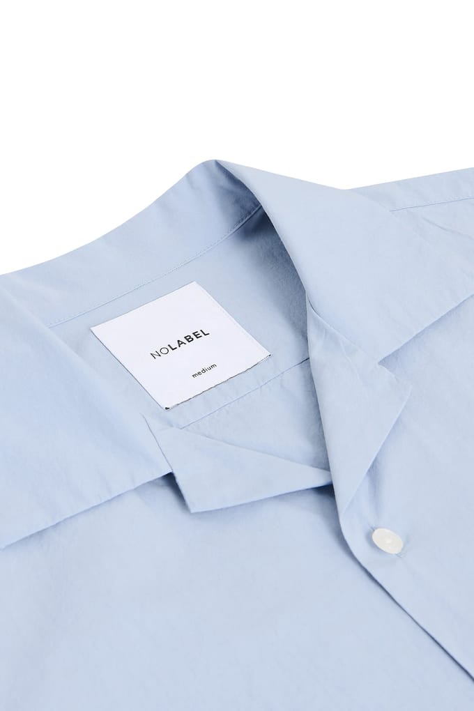 No Label Havana Cotton Light Blue Größe: S | Casual hemden Outlet | Herren | Blau