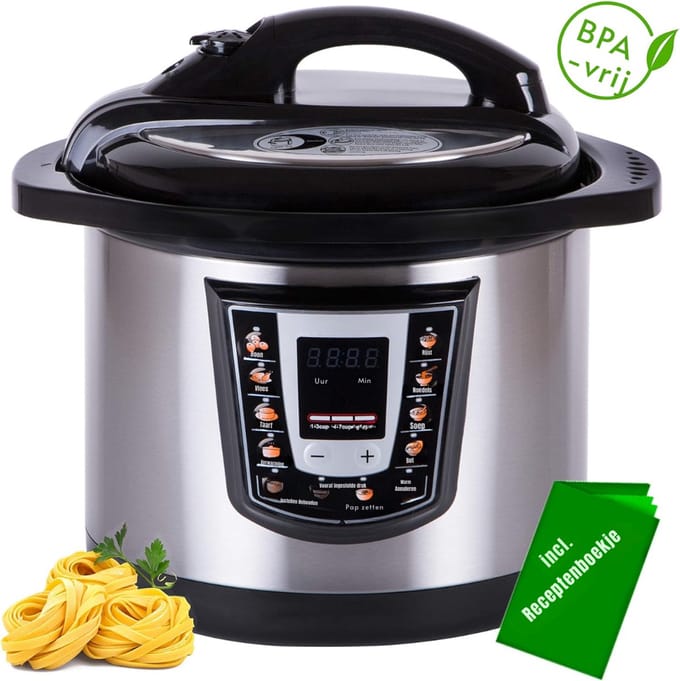Quvo® Multicooker - Multicookers - Zwart en Grijs - 31cm x 35cm x 34cm