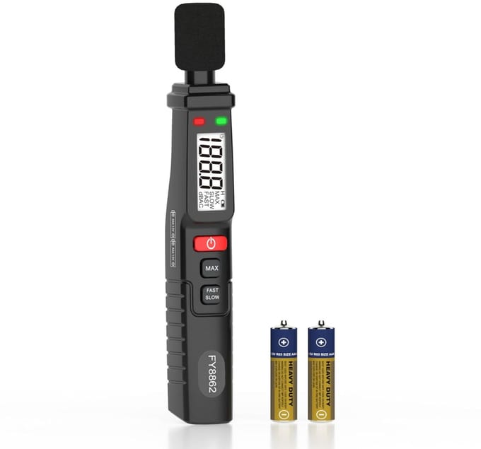 SCH® Decibelmeter - Zwart - ‎19cm x 4cm x 4cm