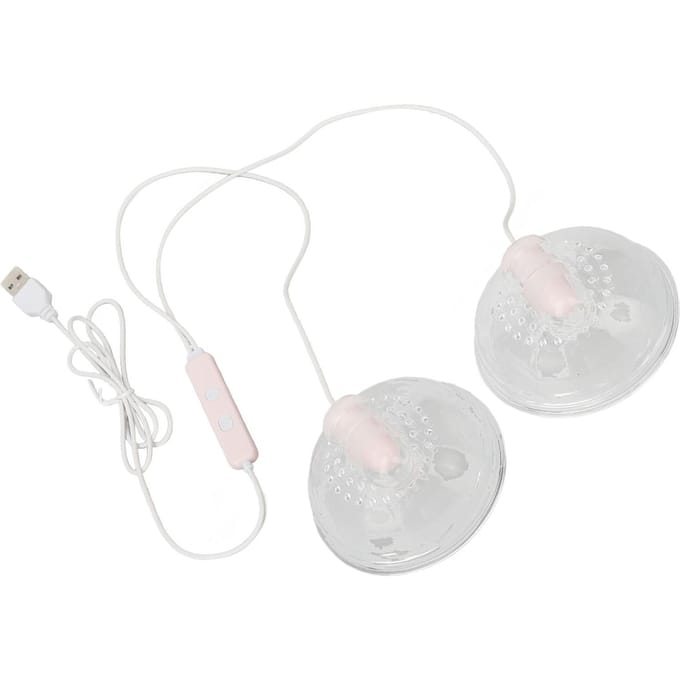 Postpartum Lactatie Massager Siliconen Borstvoeding 7 Sterkte Niveaus Massager met 2 Massagekoppen white