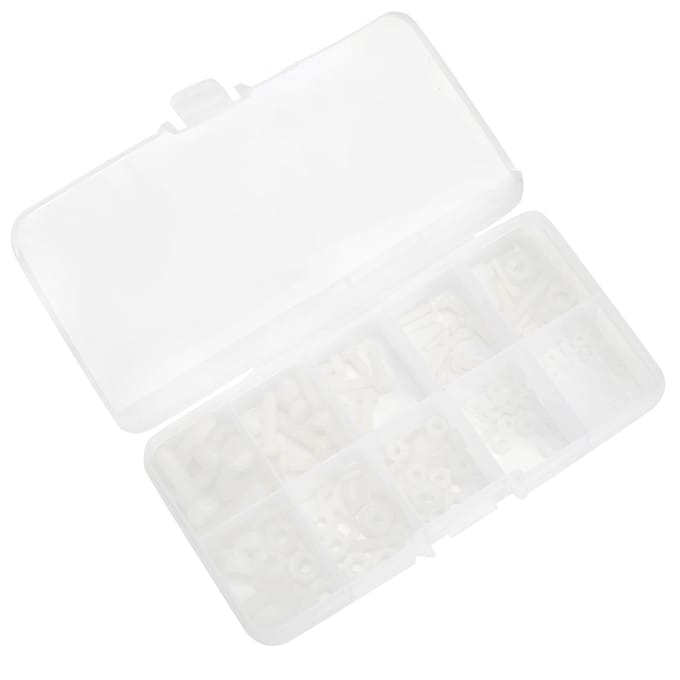 150 Stuks Nylon Schroefset Zeskant Ring Assortiment Kit Industriële Benodigdheden M2 M2.5 M3 M4 M5