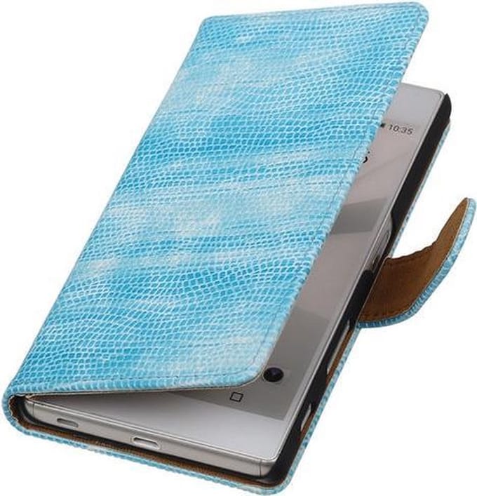 Sony Xperia Z5 - Booktype Wallet Hoesje Mini Slang Turquoise