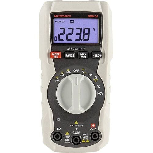 Multimetrix DMM 54 Multimeter Digitaal CAT III 600 V Weergave (counts): 4000
