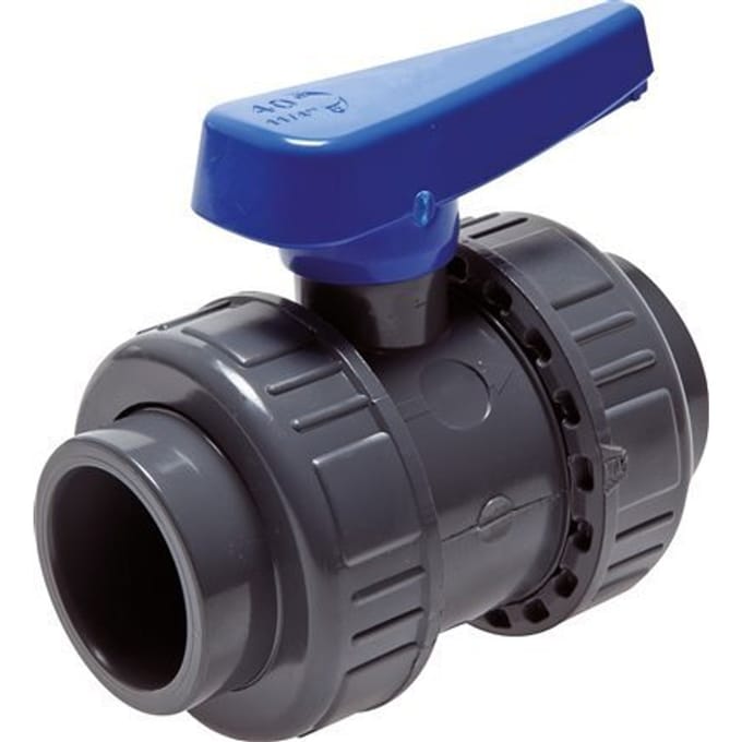 PVC 2-weg Kogelkraan Dubbele Wartel 63 mm Sok EPDM