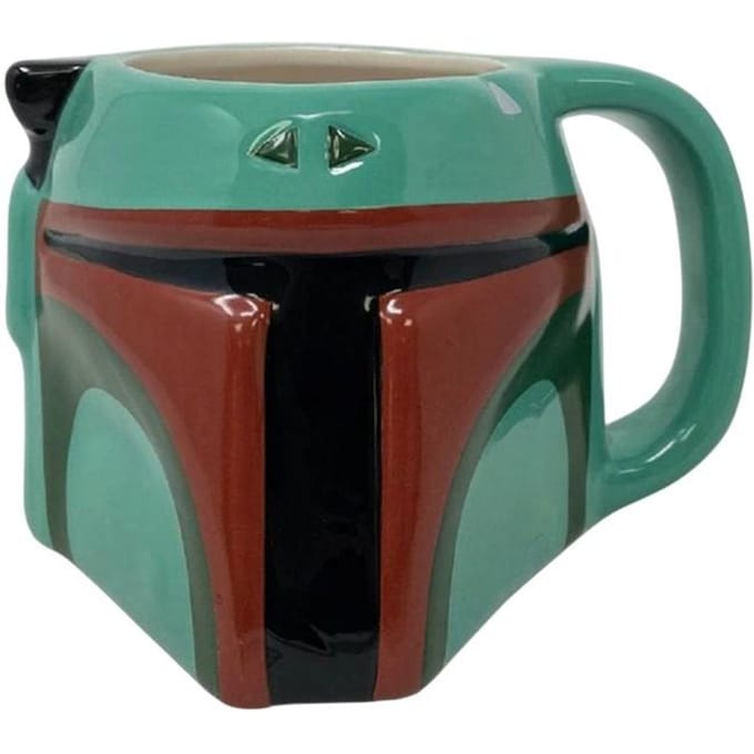Star Wars Gebeeldhouwde Boba Fett-mok (Groen/rood)